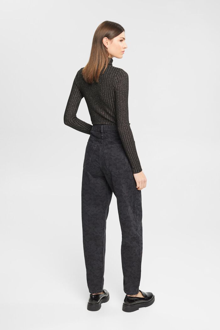 Bedruckte High-Rise-Jeans im Banana Fit