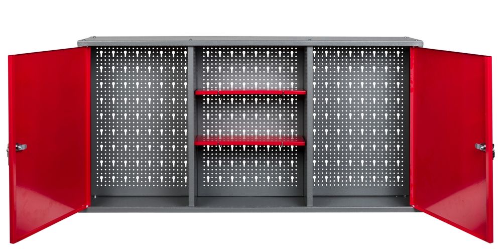 Kreher Werkstattschrank zum Aufhängen mit zwei Türen und Lochwand