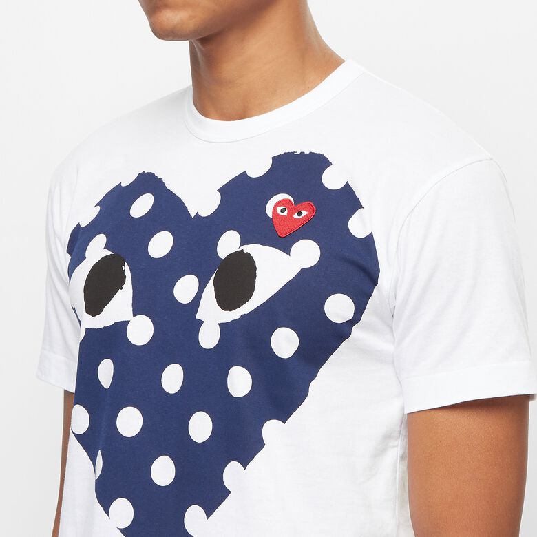 Comme des Garcons Play Play Polka Dot T-Shirt white