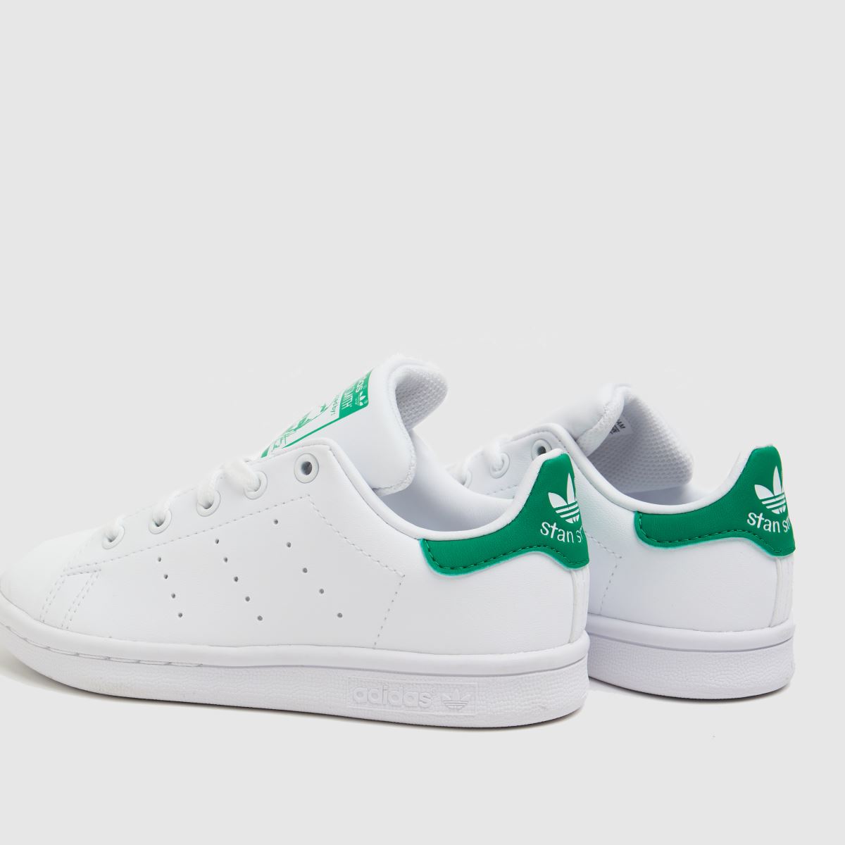 adidas vita och gröna Stan Smith Junior-tränare