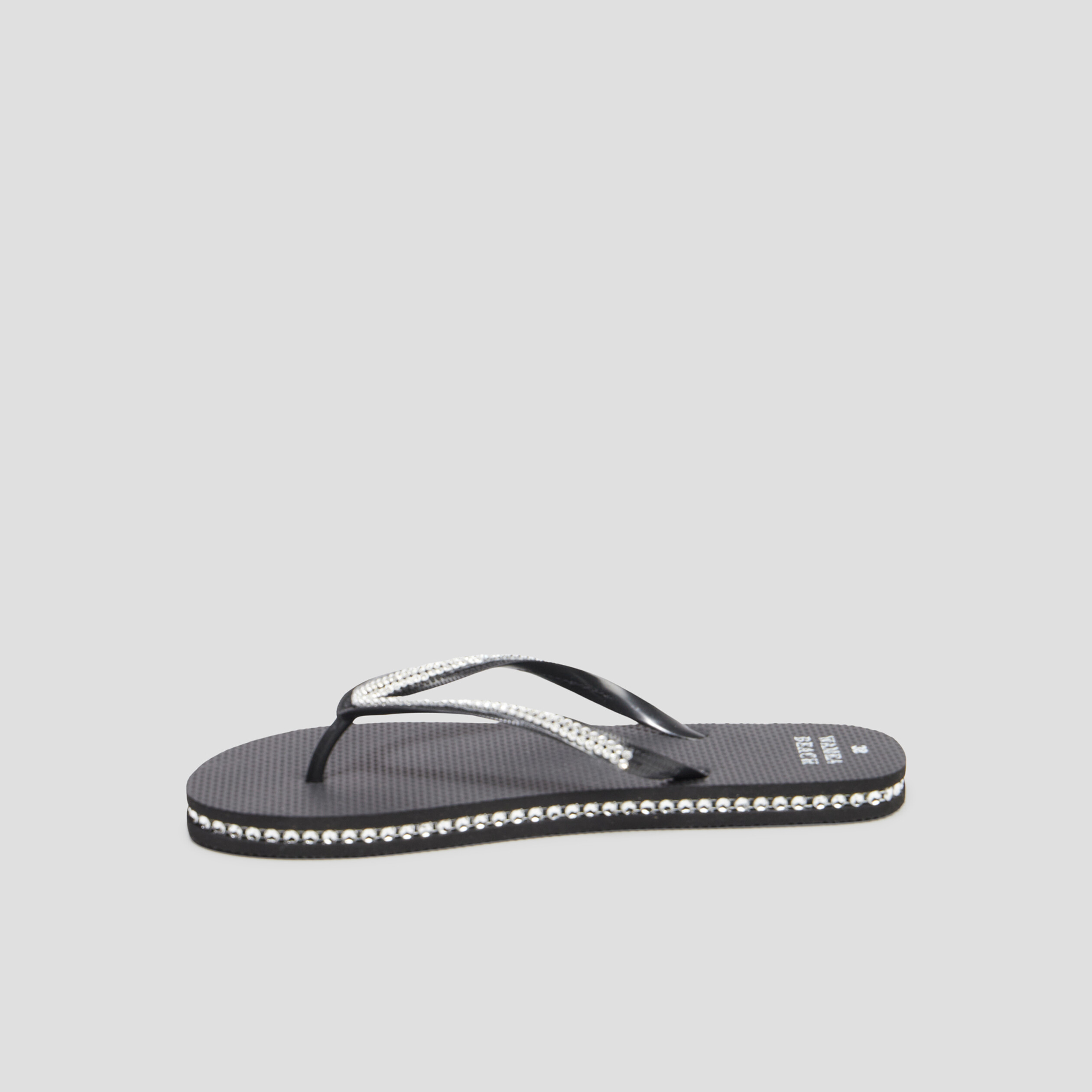 Tongs avec strass Wamea Beach noir femme | La Halle