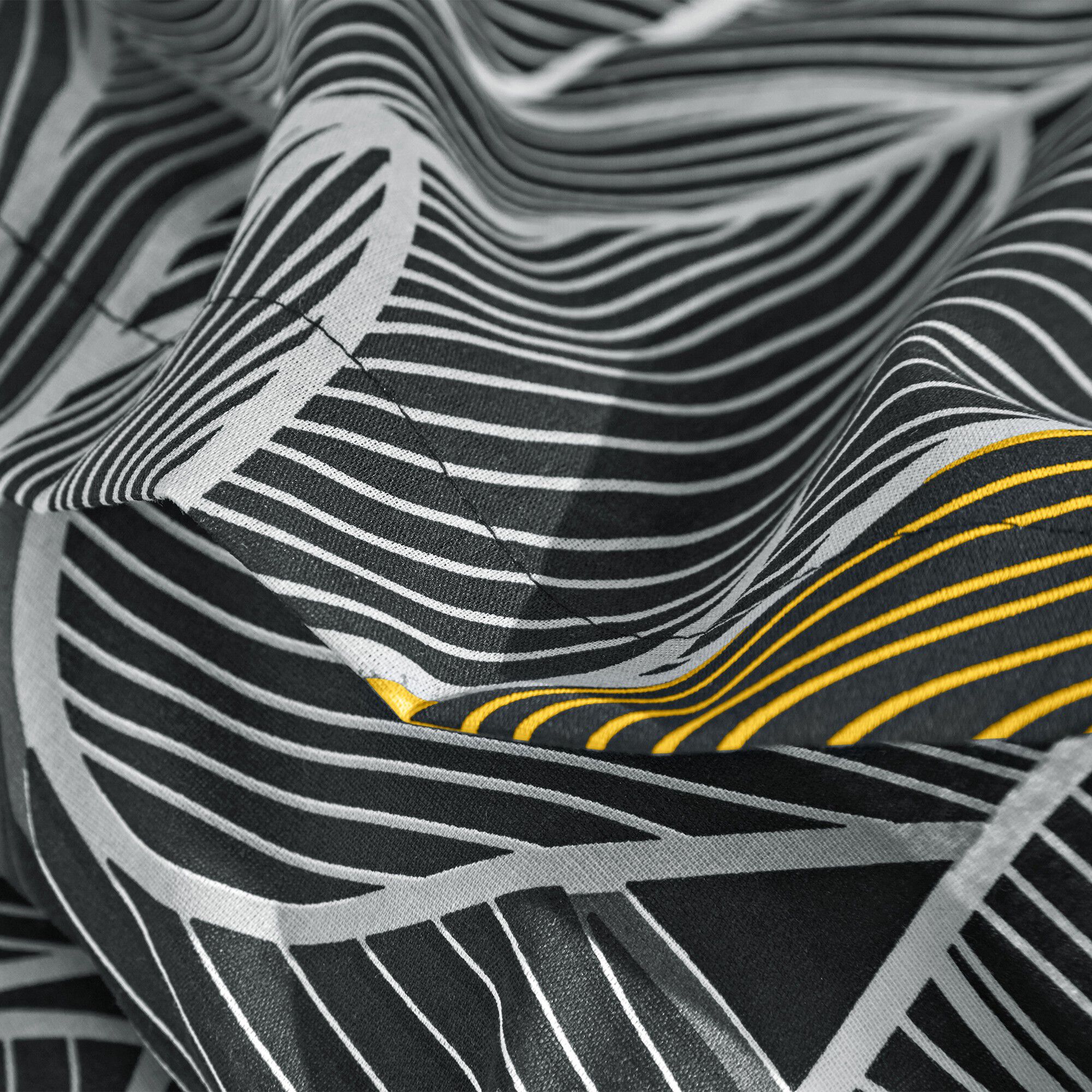 Linge de lit Elsa en polycoton à motifs feuilles