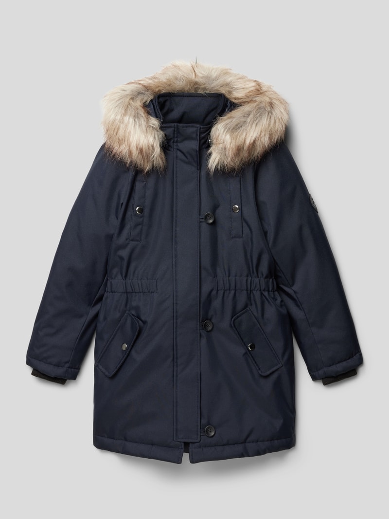 Parka mit Kapuze Modell 'KOGIRIS' in marineblau