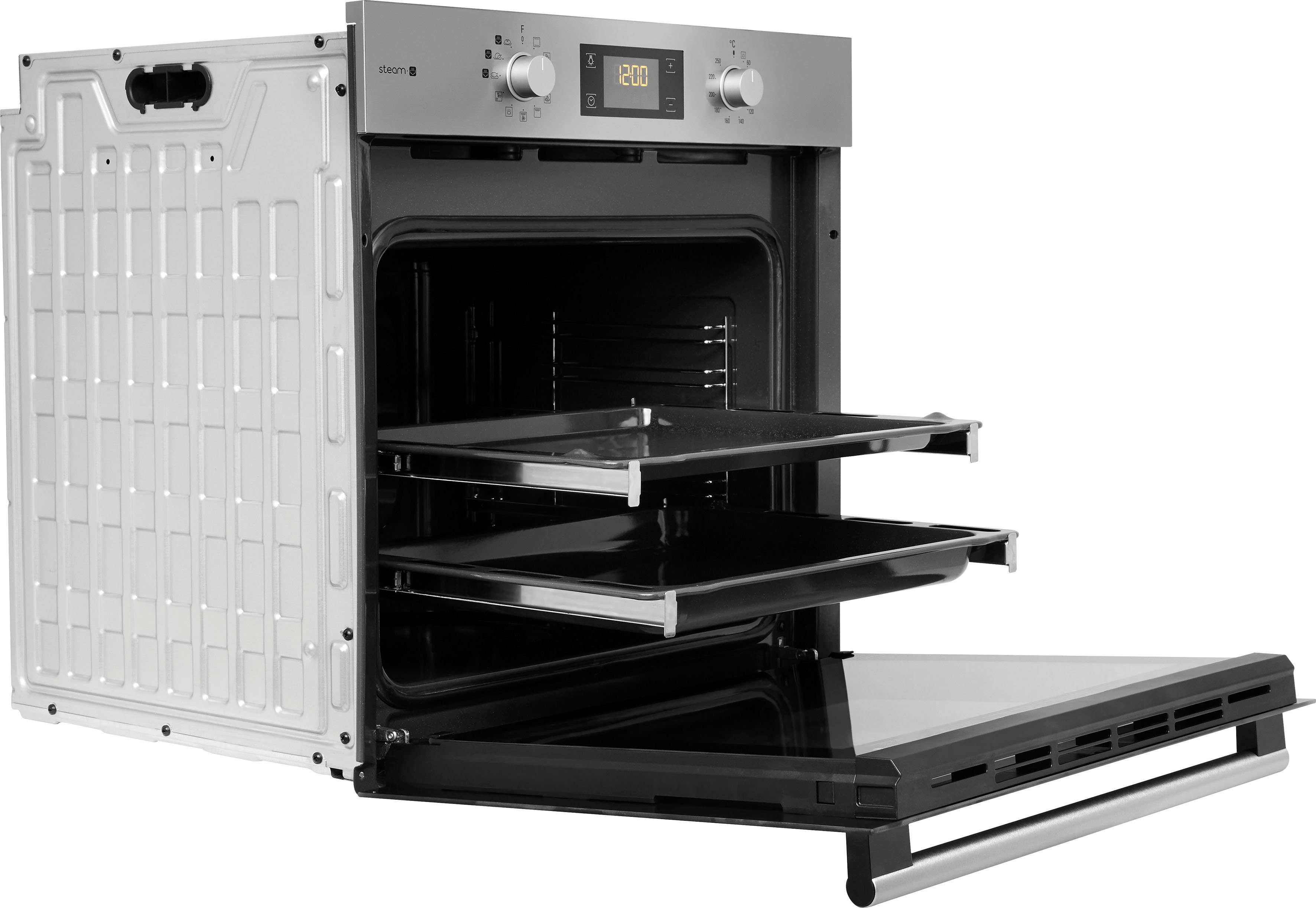 BAUKNECHT Backofen-Set BAKO 700 STEAM, mit 2-fach-Teleskopauszug