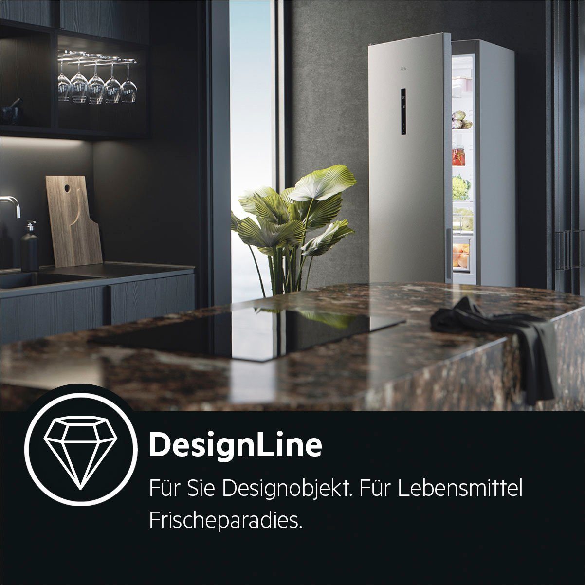 AEG Kühl-/Gefrierkombination RCB736D5MX, 201 cm hoch, 59,5 cm breit