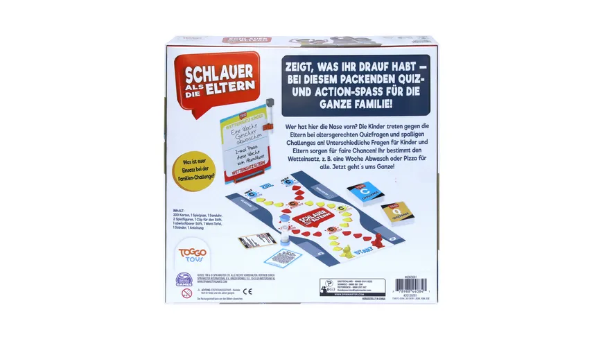 Spin Master Games - Schlauer als die Eltern, spaßiges Quiz- und Actionspiel, bei dem Kinder gegen Eltern spielen