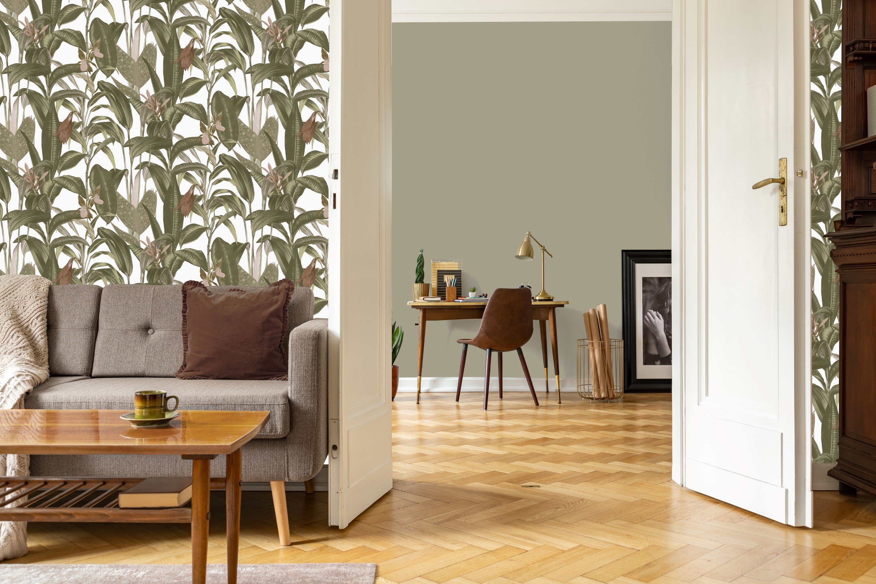 LOOKS by Wolfgang Joop Vliestapete Tropical Leaves, texturiert, botanisch, (1 St), 10mx52cm