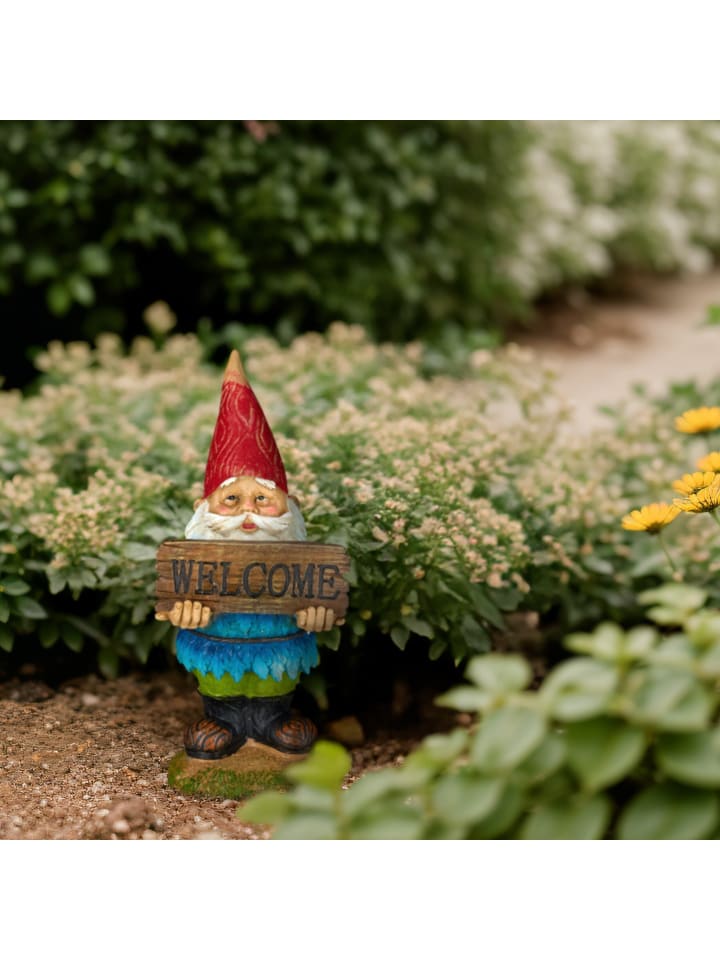 relaxdays Gartenzwerg Welcome in Bunt günstig kaufen onesize