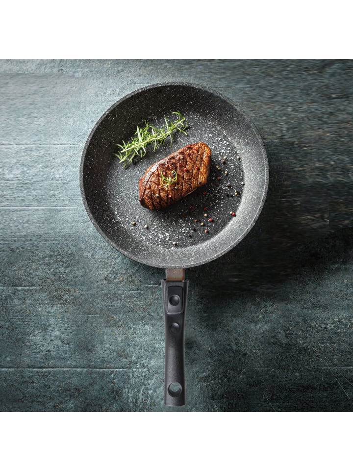 Stoneline Schmorpfanne mit abnehmbarem Griff | ohne Deckel in Anthrazit | 28cm günstig kaufen Ø 28 cm