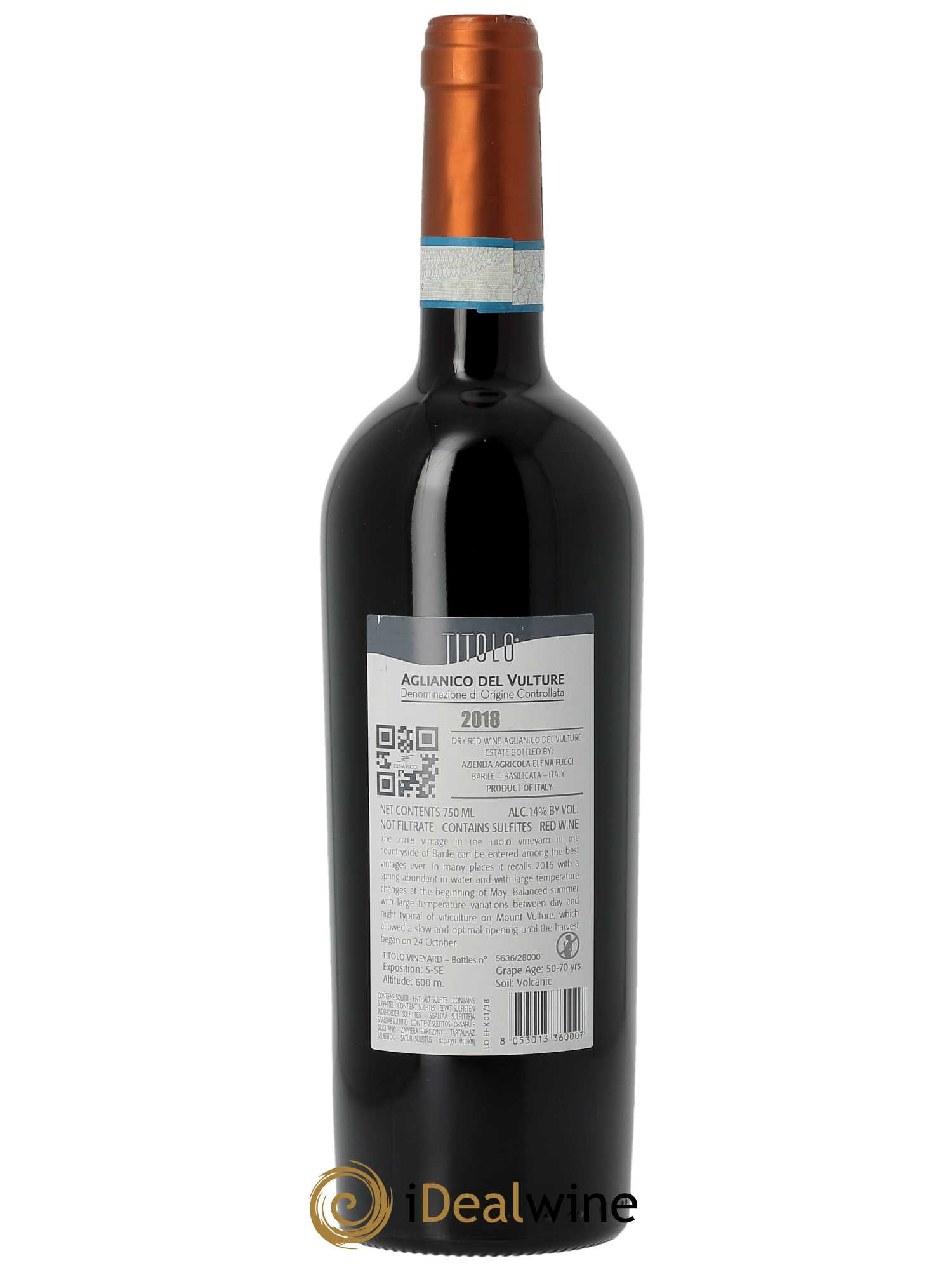 Aglianico del Vulture DOC Elena Fucci Titolo  2018 - Lot de 1 Bouteille