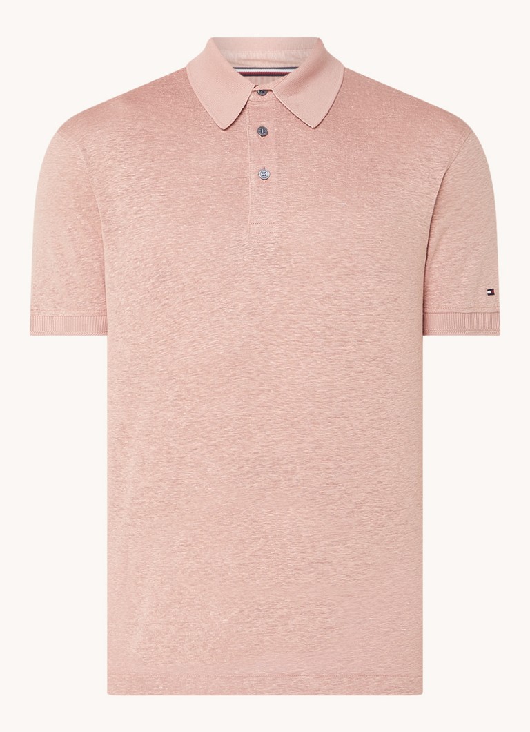 Tricou polo Tommy Hilfiger DC Classic Fit din amestec de in