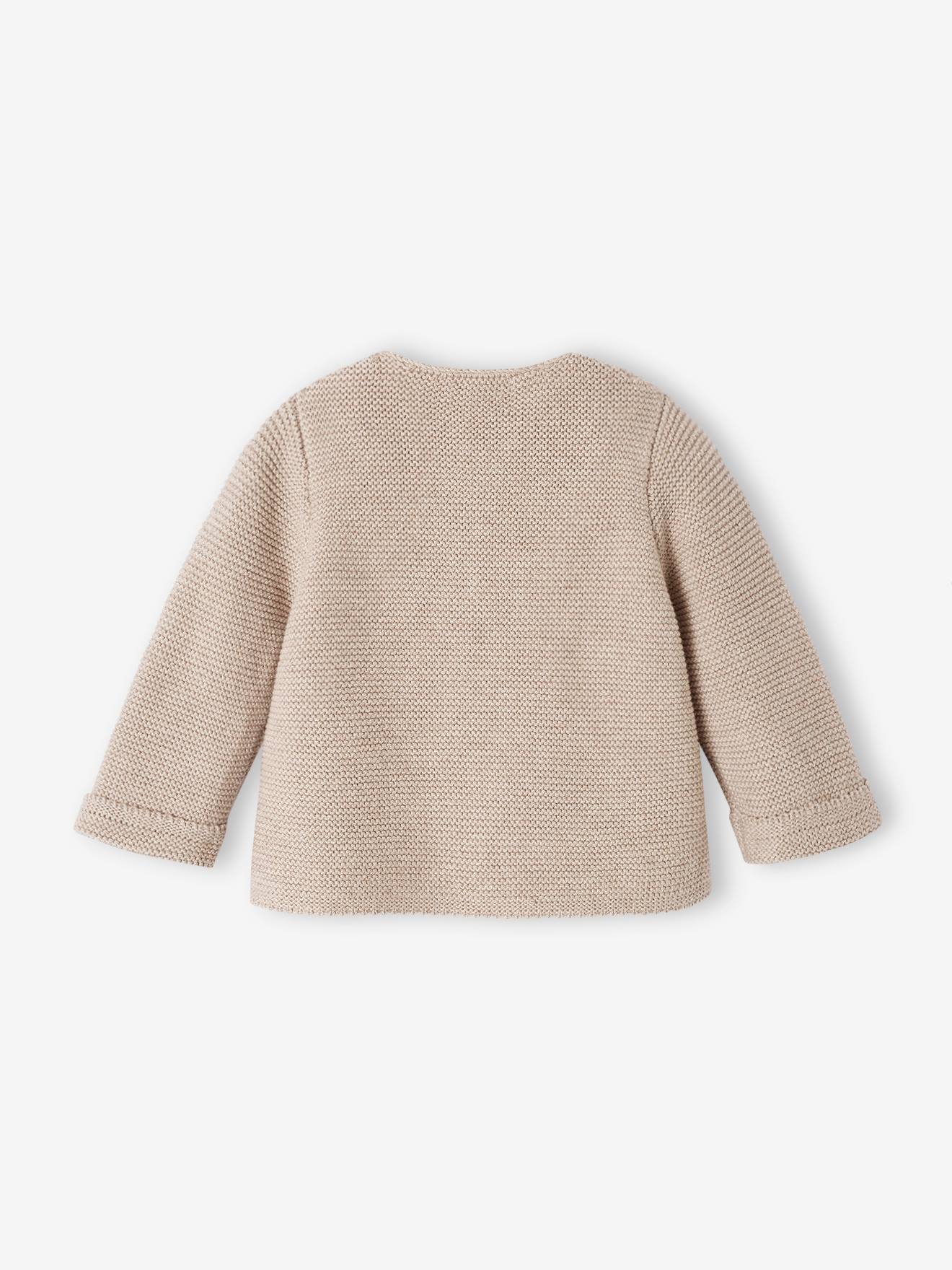 Vertbaudet Baby Feinstrickjacke BASIC Oeko-Tex - hellbraun