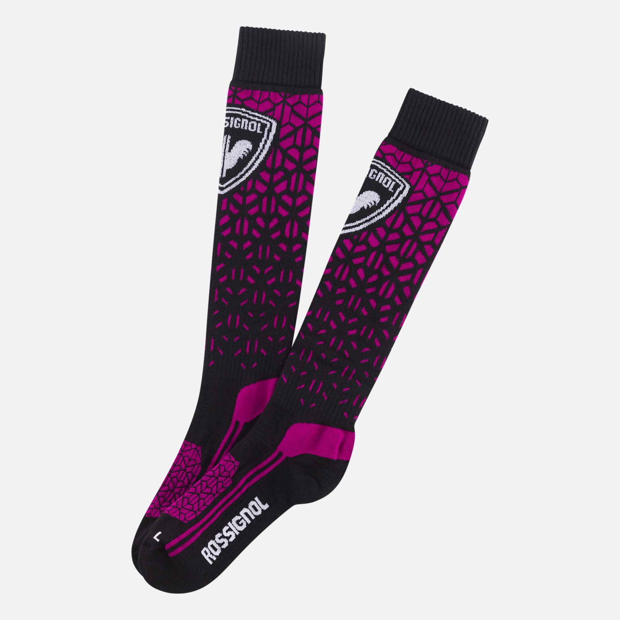 Chaussettes de ski en laine et en soie femme