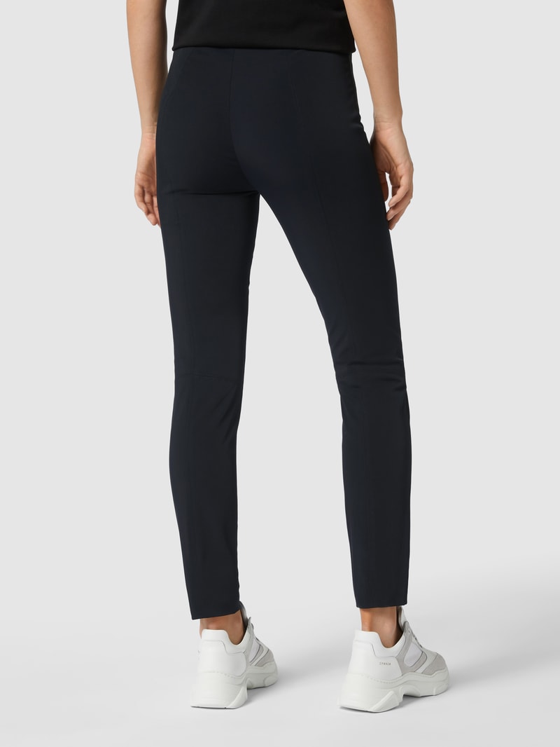 Stretchhose mit Reißverschluss in schwarz