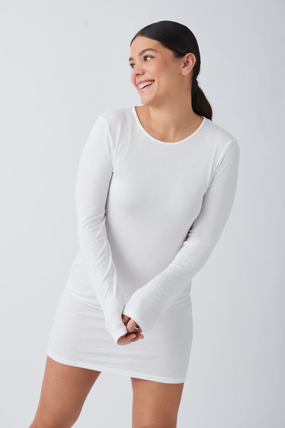 Long sleeve homewear dress