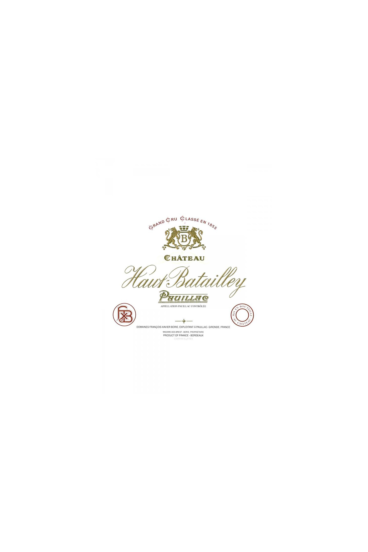 Château Haut Batailley 1972, Pauillac