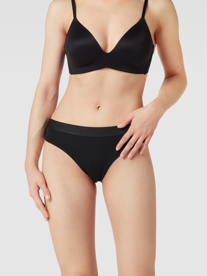 Slip mit elastischem Bund Modell 'Essentials' in schwarz