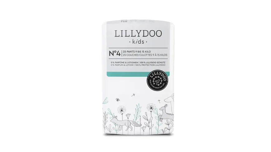 LILLYDOO hautfreundliche Pants Gr. 4 (9-15 kg) 25 Stück