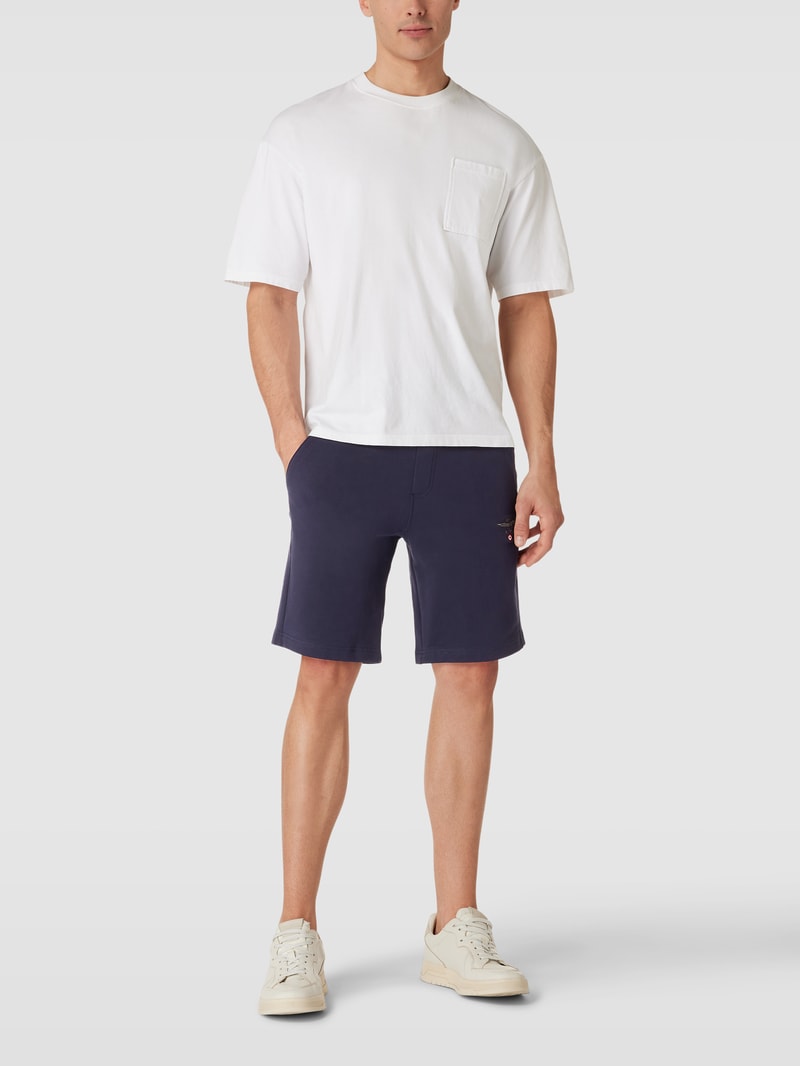 Sweatshorts mit Tunnelzug in marineblau