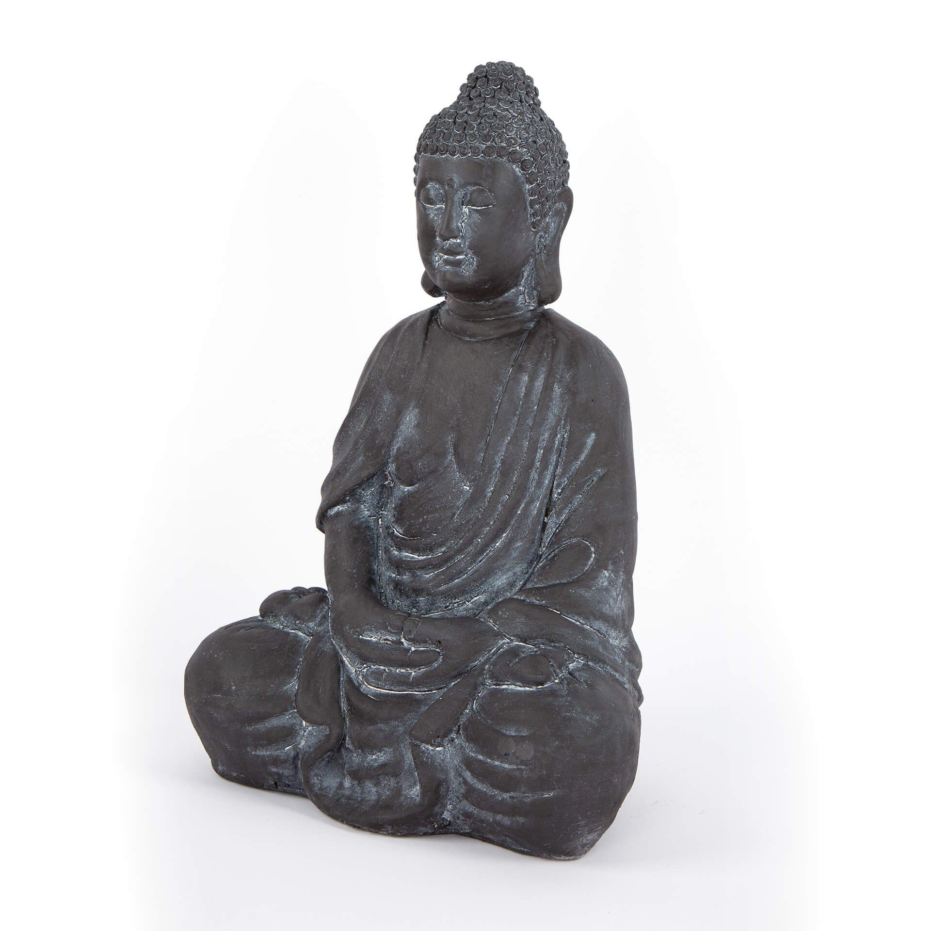 K&L Wall Art Buddhafigur Nepal Buddha Statue Kunststein Beton Feng Shui Deko (1, Gartenfigur), 45cm große Steinfigur Wellness Gartendeko