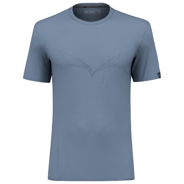 Salewa - Pure Eagle Sketch Merino T-Shirt - Merinoshirt