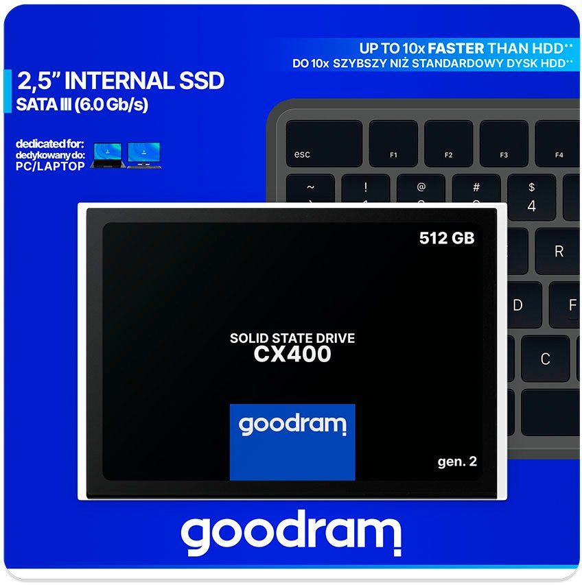 Goodram CX400 interne SSD (512 GB) 2,5