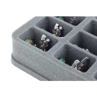 Feldherr 50 mm Half-Size Schaumstoff - 16 mittlere Fächer