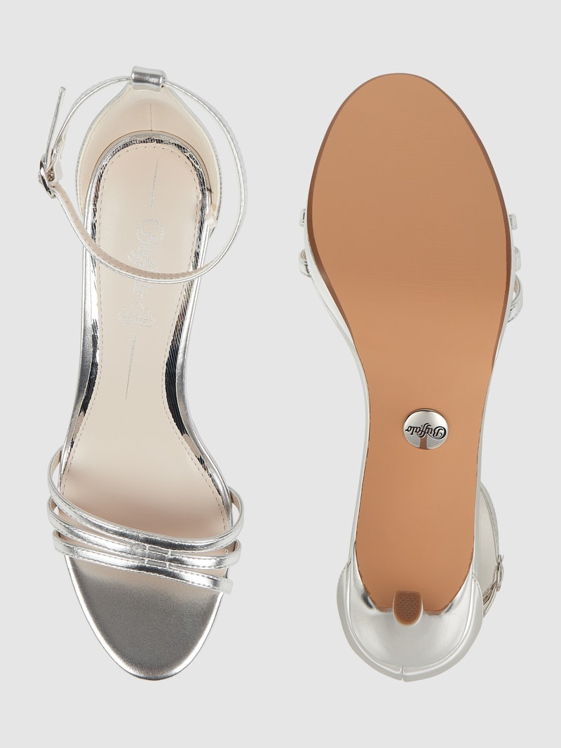 Sandalette in Metallic-Optik Modell 'Melissa' in silber