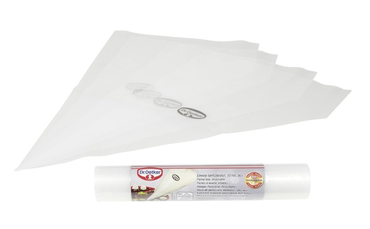 Dr. Oetker Spritzbeutel Dr. Oetker - 30 Stück Einweg Spritzbeutel 35cm zum Abreißen (2456)