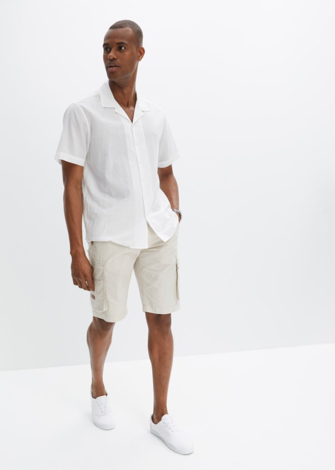 Cargo-Bermuda mit Gürtel, Regular Fit