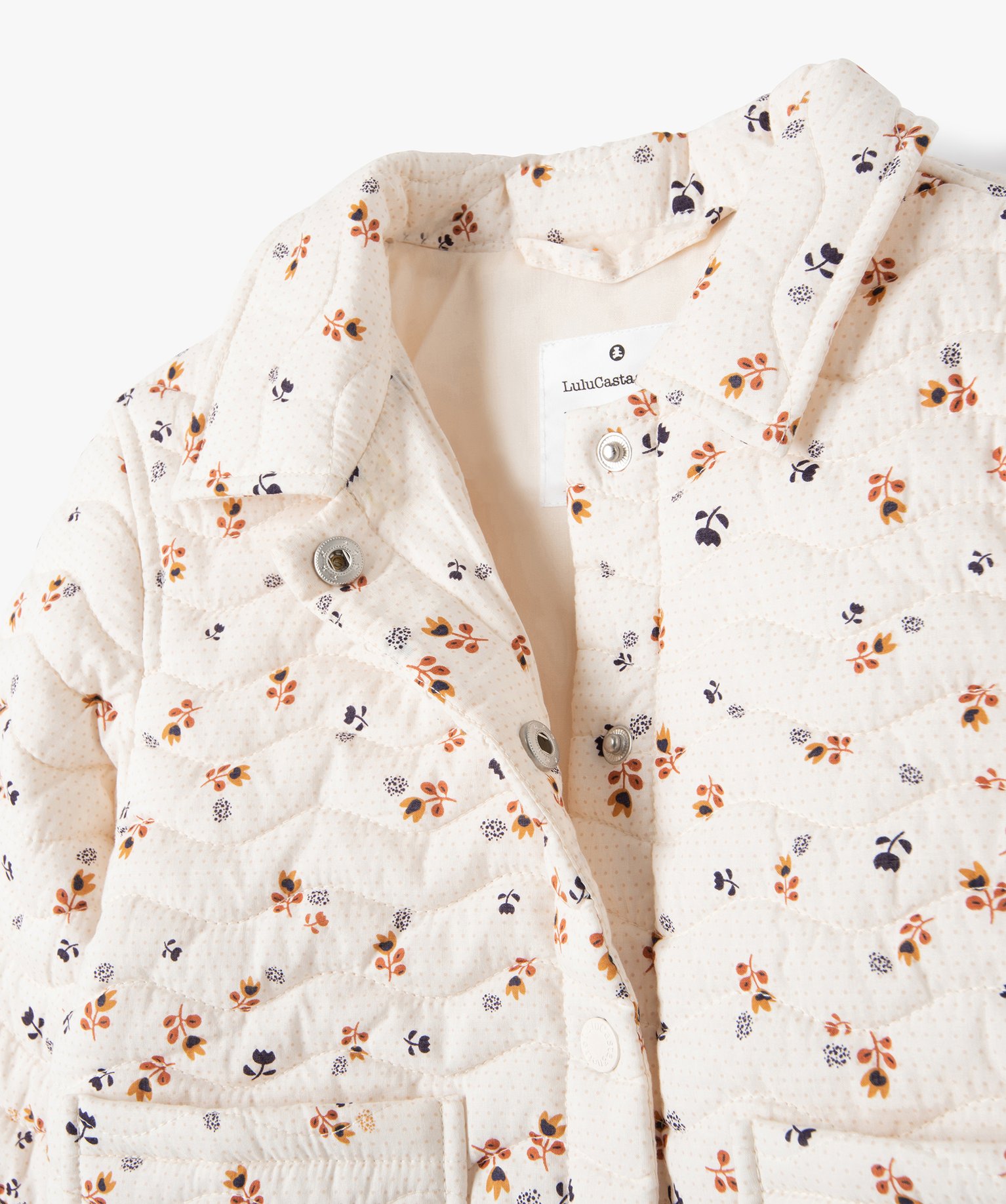 Veste matelassée à motifs fleuris fille - LuluCastagnette ecru | GEMO