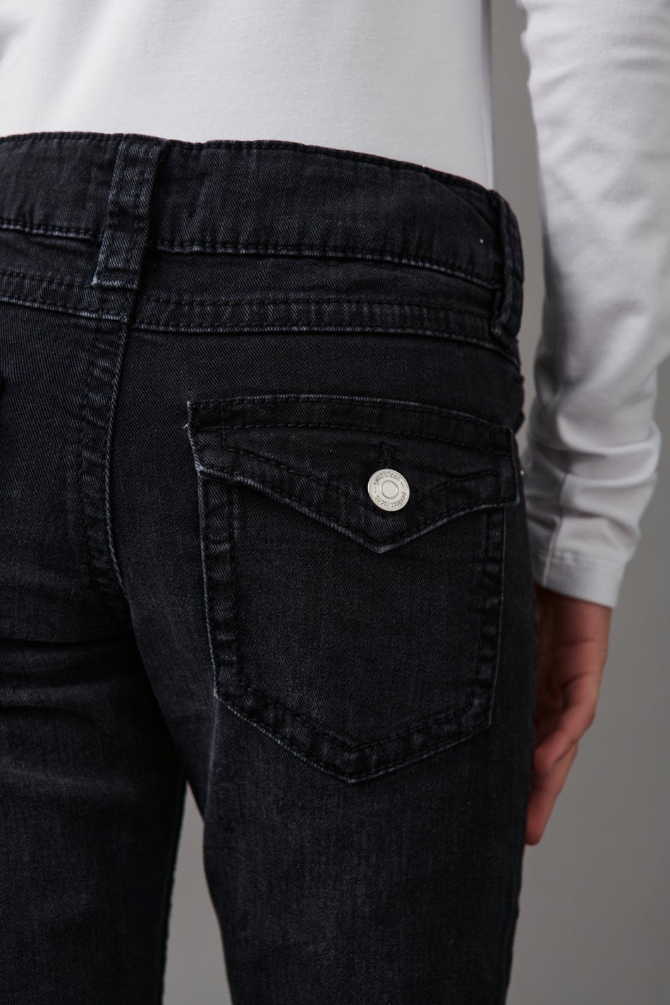 Chunky low flare jeans