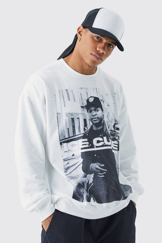 Oversize Sweatshirt mit lizenziertem Ice Cube Print