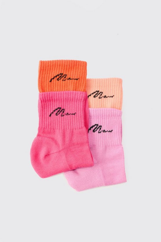 2er-Pack doppellagige Man Signature Sport-Socken