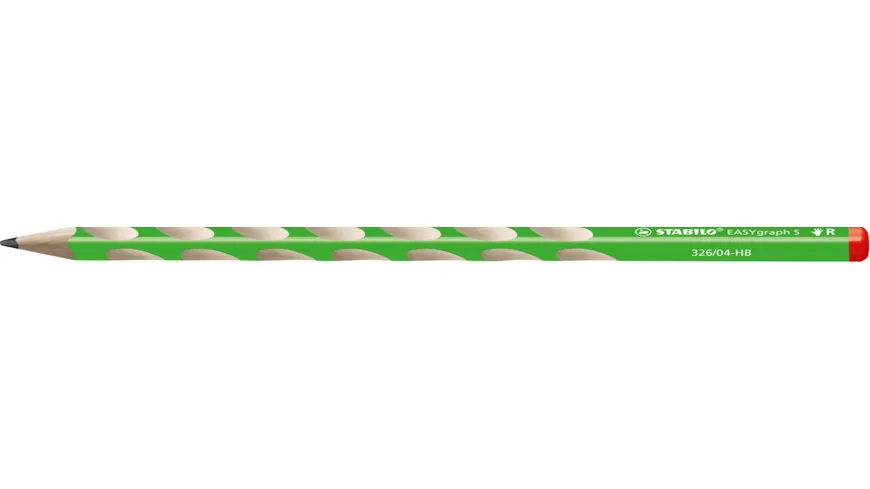 STABILO® Schmaler Dreikant-Bleistift für Rechtshänder - STABILO EASYgraph S in grün - Einzelstift - Härtegrad HB grün