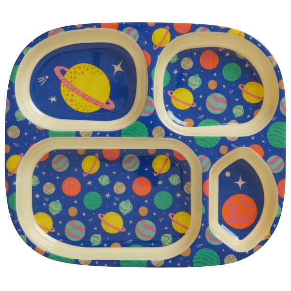 Rice - Melamine Kids 4 Room Plate - Teller