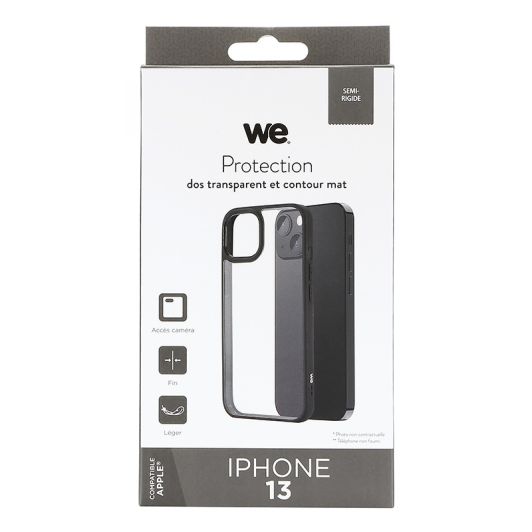 Cover WE IPHONE 13 TRSP RUGCONTOUR ZWART