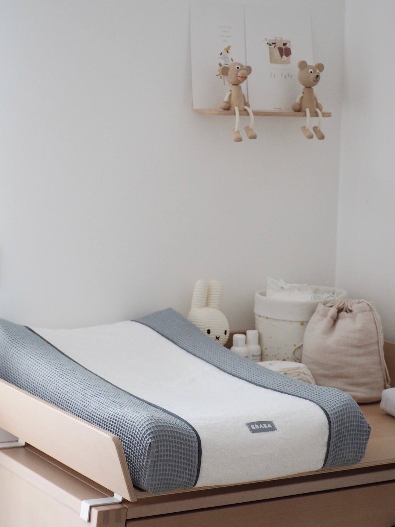 Drap-housse pour matelas à langer BEABA Sofalange vert d'eau