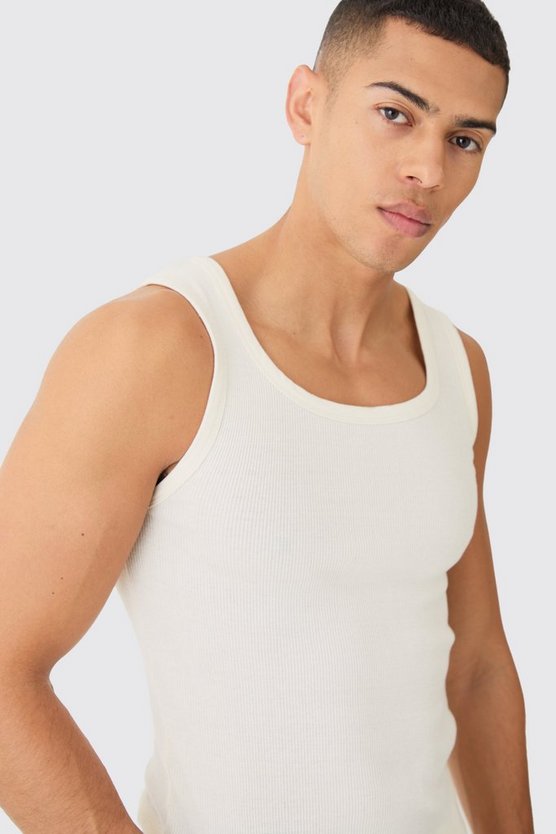 Geripptes Muscle-Fit Tanktop