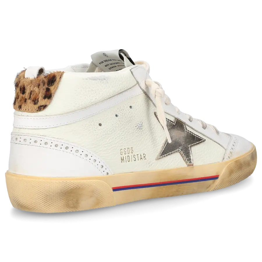 Golden Goose - Sneaker high Mid Star Classic Kalbsleder Veloursleder - weiß