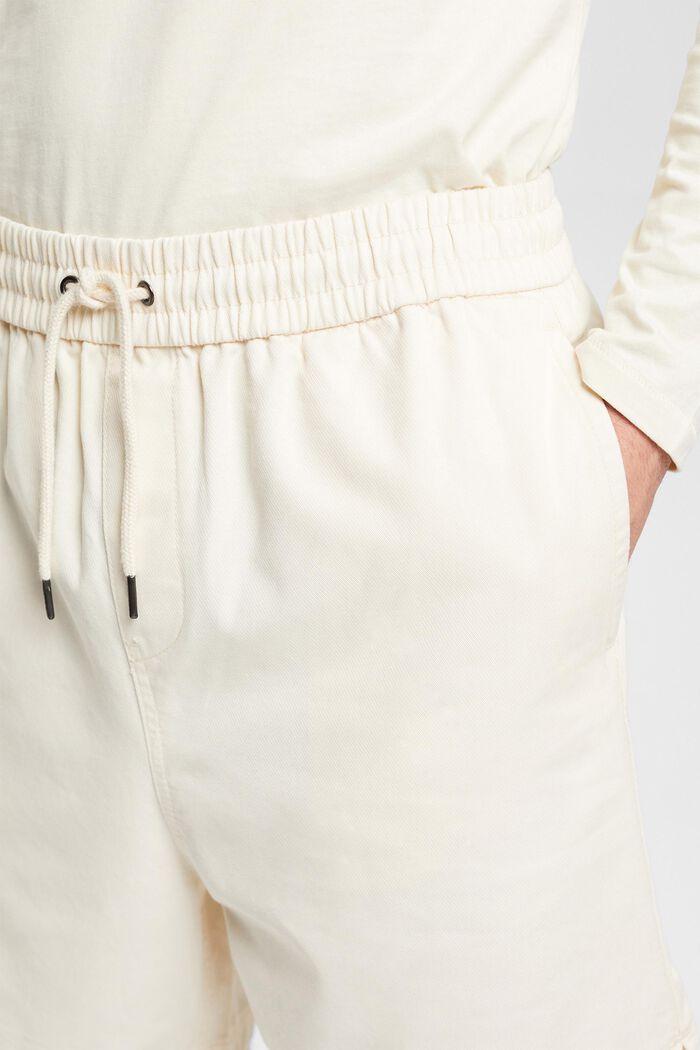 Shorts aus reiner Baumwolle mit Print hinten