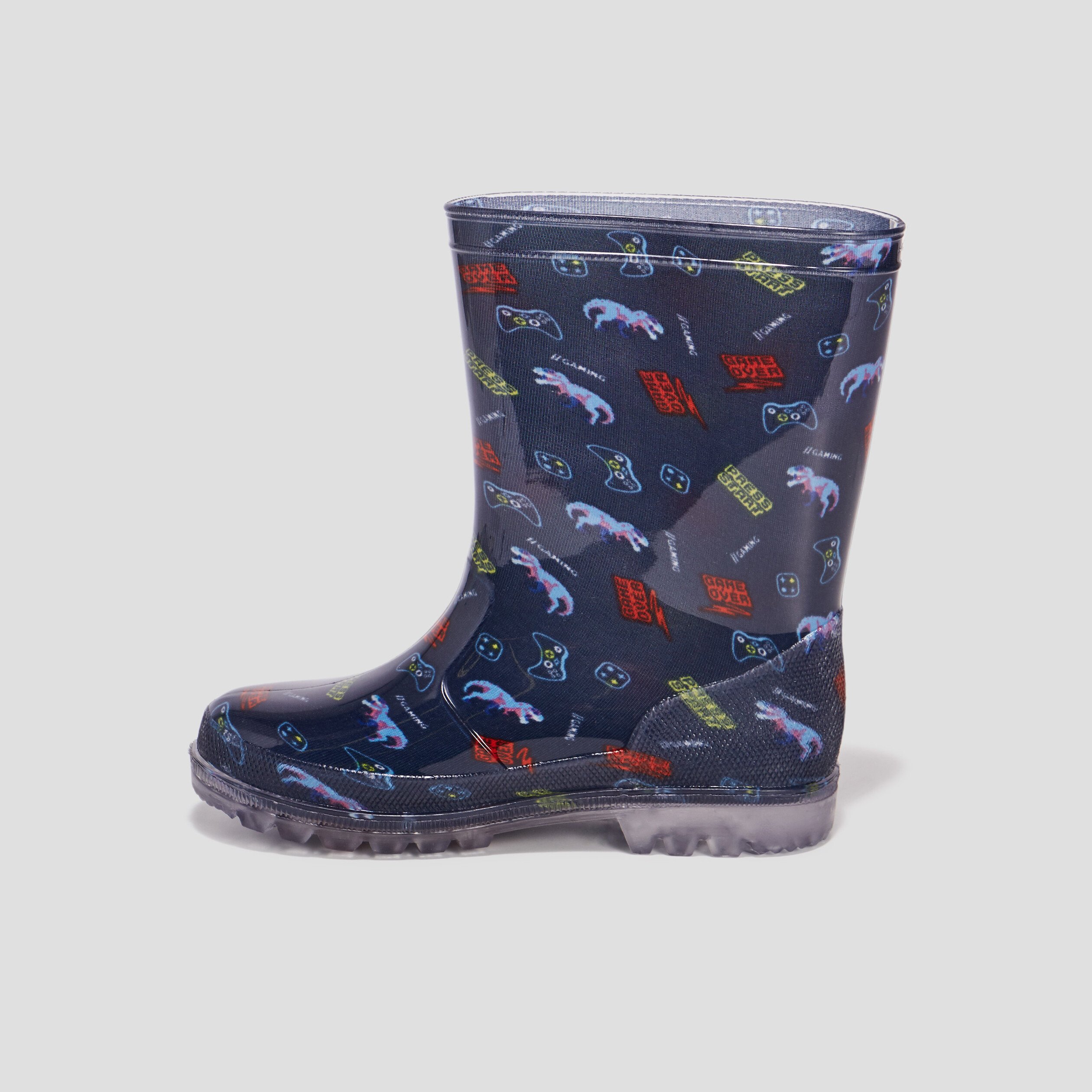 Bottes de pluie imprimé bleu marine garçon | La Halle