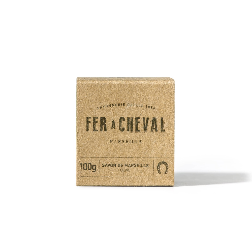 fer à cheval SAVON DE MARSEILLE CUBE OLIVE 100G Savon Solide