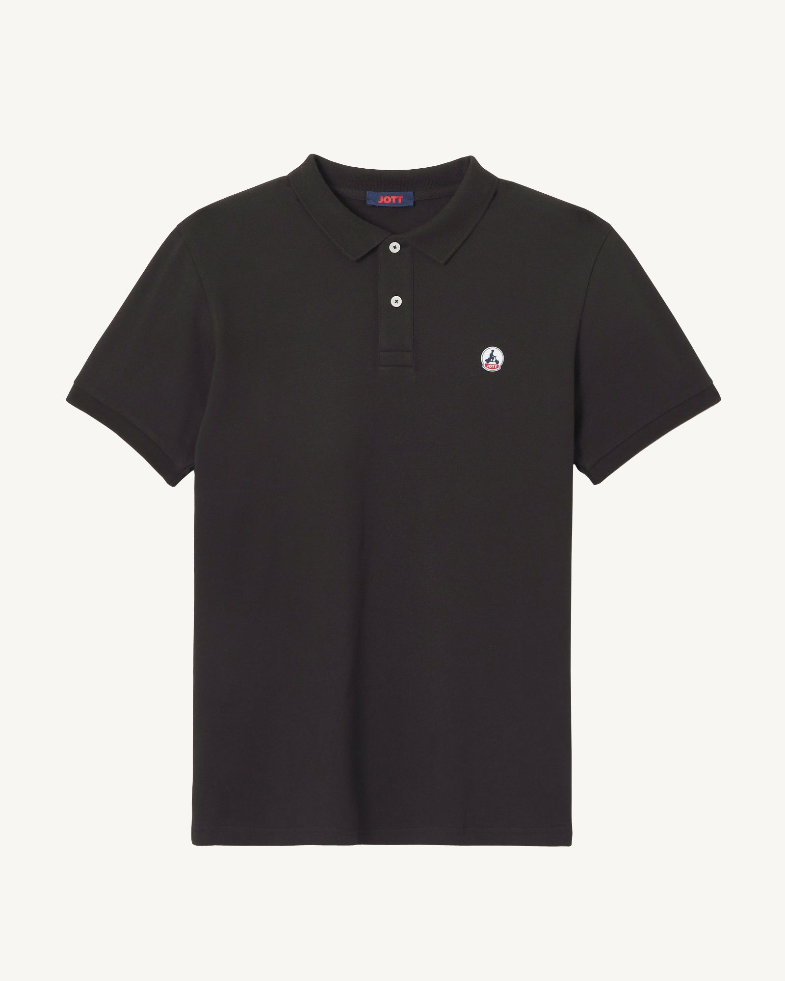 Polo homme en coton biologique Noir Marbella