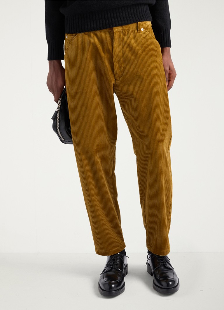 Pantaloni din catifea reiată Prada