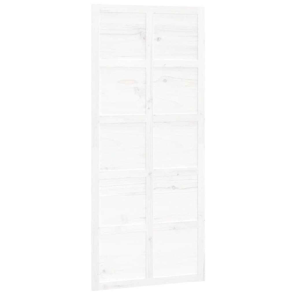 vidaXL Schiebetür Scheunentür Weiß 90x1,8x214 cm Massivholz Kiefer (1-St)