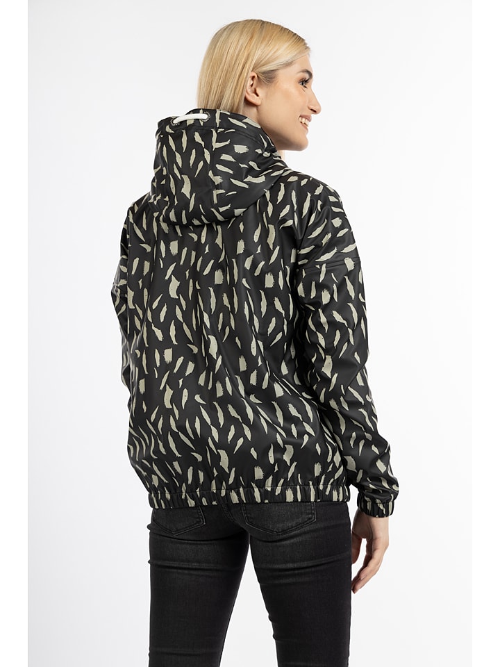 Schmuddelwedda Regenjacke in Schwarz/ Beige günstig kaufen