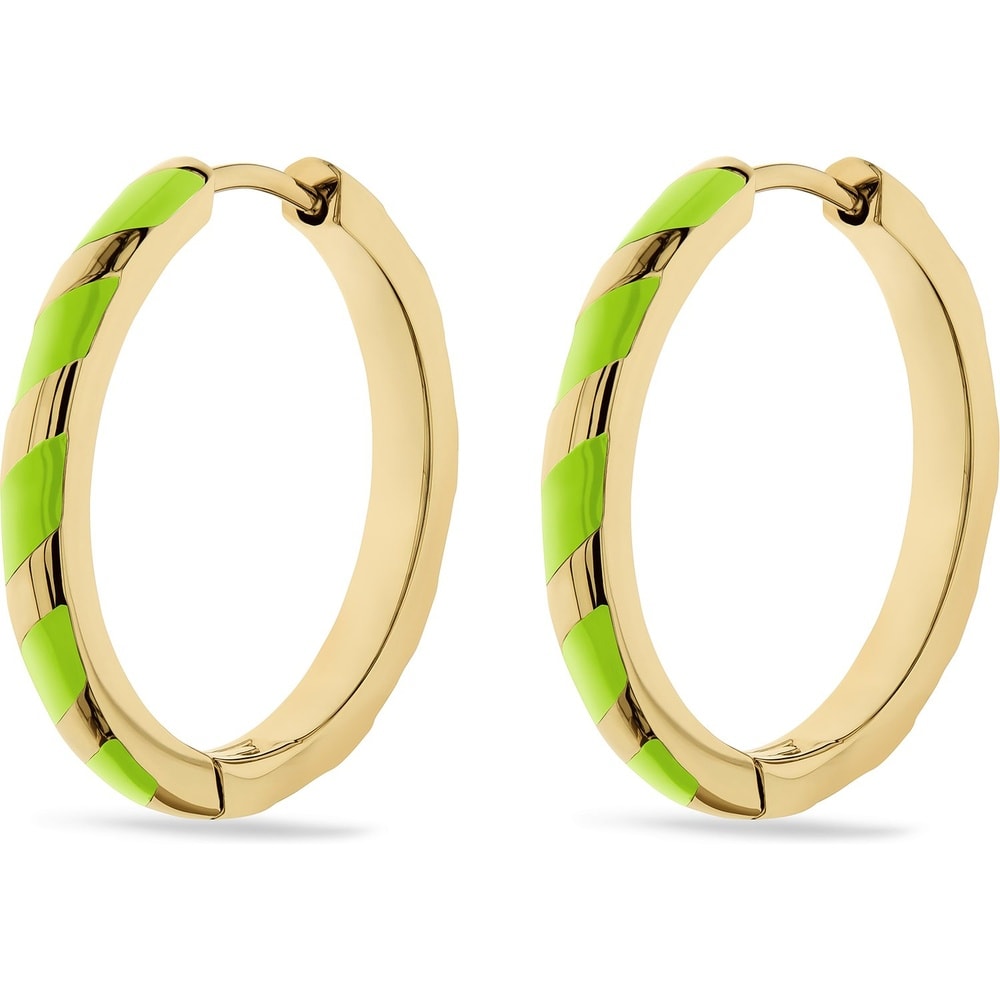 Esprit Créoles Acier inoxydable, Émail Boucles d'oreilles