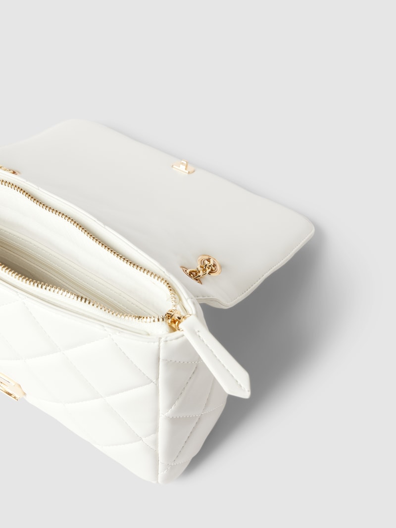 Crossbody Bag mit Label-Applikation Modell 'OCARINA' in weiß