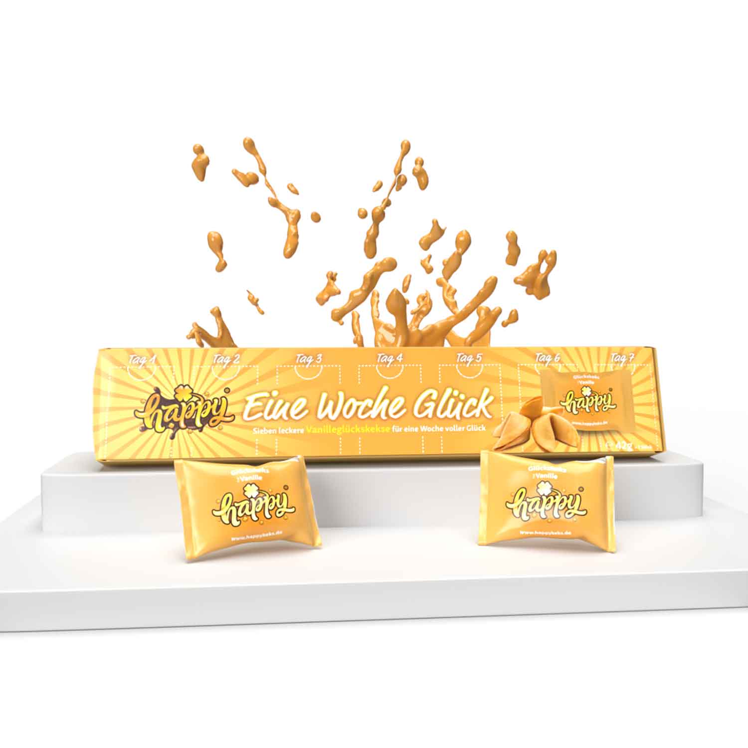 Happy Glückskekse Vanille 'Eine Woche Glück' 7er